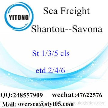 Shantou Port LCL Consolidação para Savona